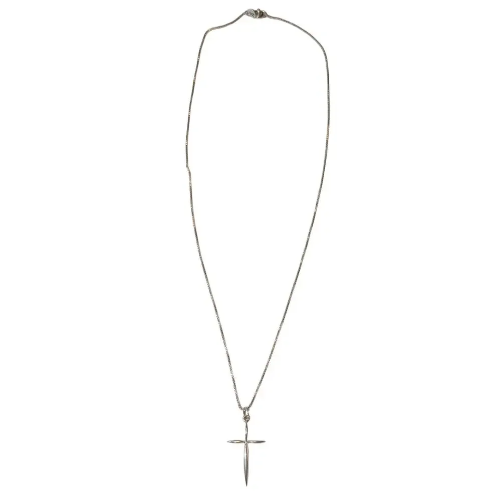 Jezlaine 925 Sterling Silver Dainty Cross Pendant on 926 Italy 16 inch Chain